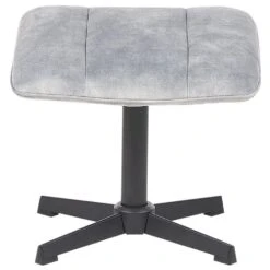 LIA - Fauteuil Met Hocker - Grijs - Fluweel -Leenbakker Winkel 9a8f8fae3962456fa3726a051ad7392a
