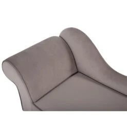 BIARRITZ - Chaise Longue - Grijs - Linkerzijde - Fluweel -Leenbakker Winkel 9aa82313c5ba4f96abd035fb29b3c26c