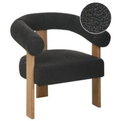 ILBRO - Fauteuil - Zwart/Donkerbruin - Bouclé -Leenbakker Winkel 9b3e8a62e96f4678b47dad8365ffd544