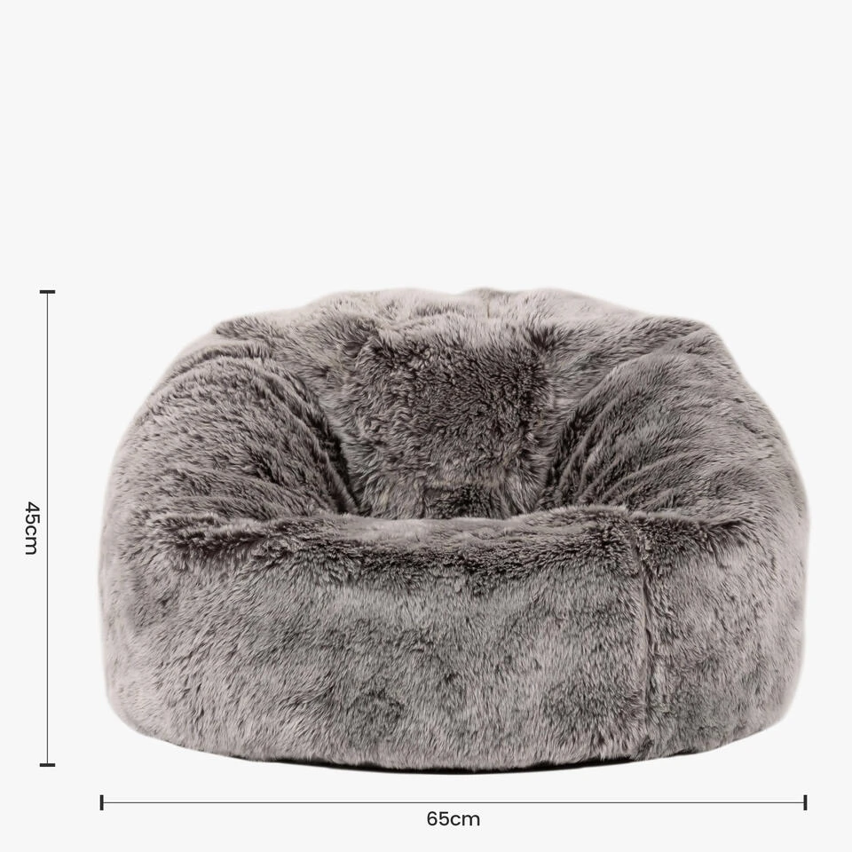 Icon Kinderzitzakken - Zitzak Van Imitatiebont - Grijs 5 Icon Kinderzitzakken - Zitzak Van Imitatiebont - Grijs - Afbeelding 5