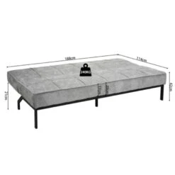Rousseau Slaapbank Konya - Met Koudschuimmatras - 188 X 85 X 91 Cm - Grijs -Leenbakker Winkel 9fd6a8c5478541adbca5662eb87d8ce5