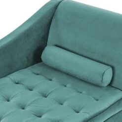 PESSAC - Chaise Longue - Groenblauw - Rechterzijde - Fluweel -Leenbakker Winkel a0b61d9e064c4dc2a33fb3a26cf869c9