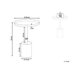 CAMELO - Bijzettafel - Wit/Goud - Metaal -Leenbakker Winkel a0c5dad9cc93422d8460d1cb5dff3522