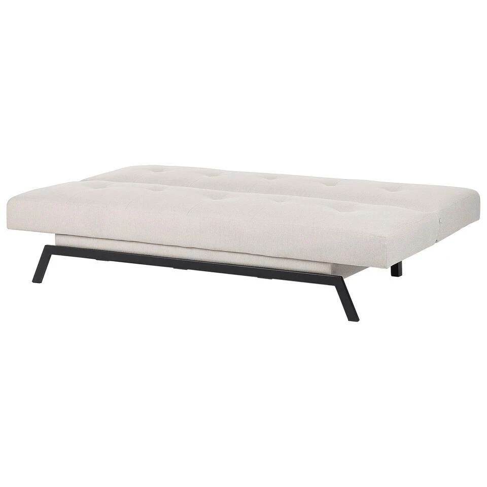 LEEDS - Slaapbank 3-zits - Wit - Polyester 6 LEEDS - Slaapbank 3-zits - Wit - Polyester - Afbeelding 6