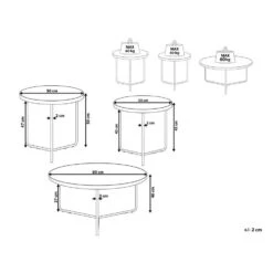 Beliani Bijzettafel MELODY - Grijs Mdf -Leenbakker Winkel a1be3c21fee54b39910b86889c7569d4