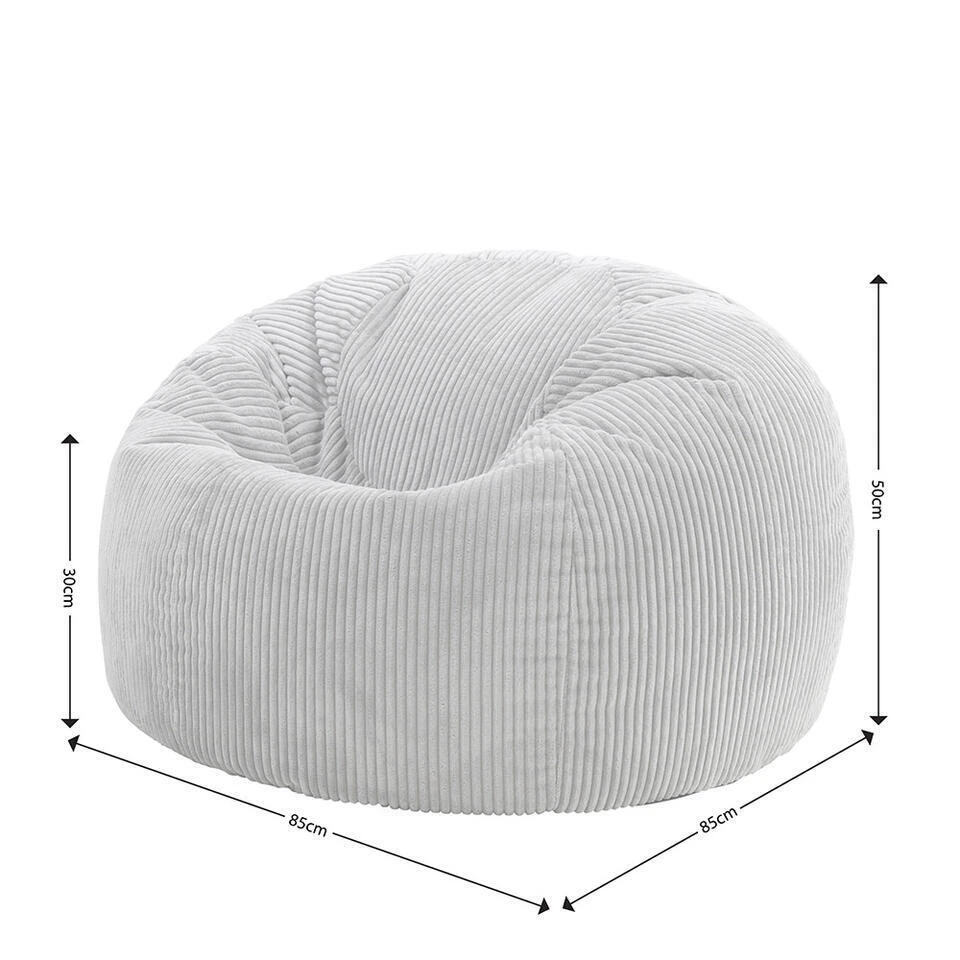 Icon Zitzak Kingston - Corduroy Zitzak Volwassenen - Houtskool 7 Icon Zitzak Kingston - Corduroy Zitzak Volwassenen - Houtskool - Afbeelding 7