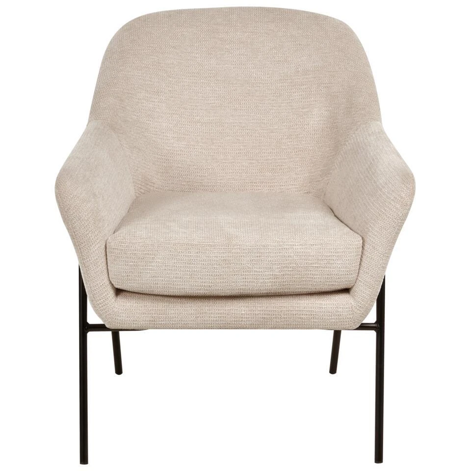 VEDDIGE - Fauteuil - Beige - Polyester 6 VEDDIGE - Fauteuil - Beige - Polyester - Afbeelding 6