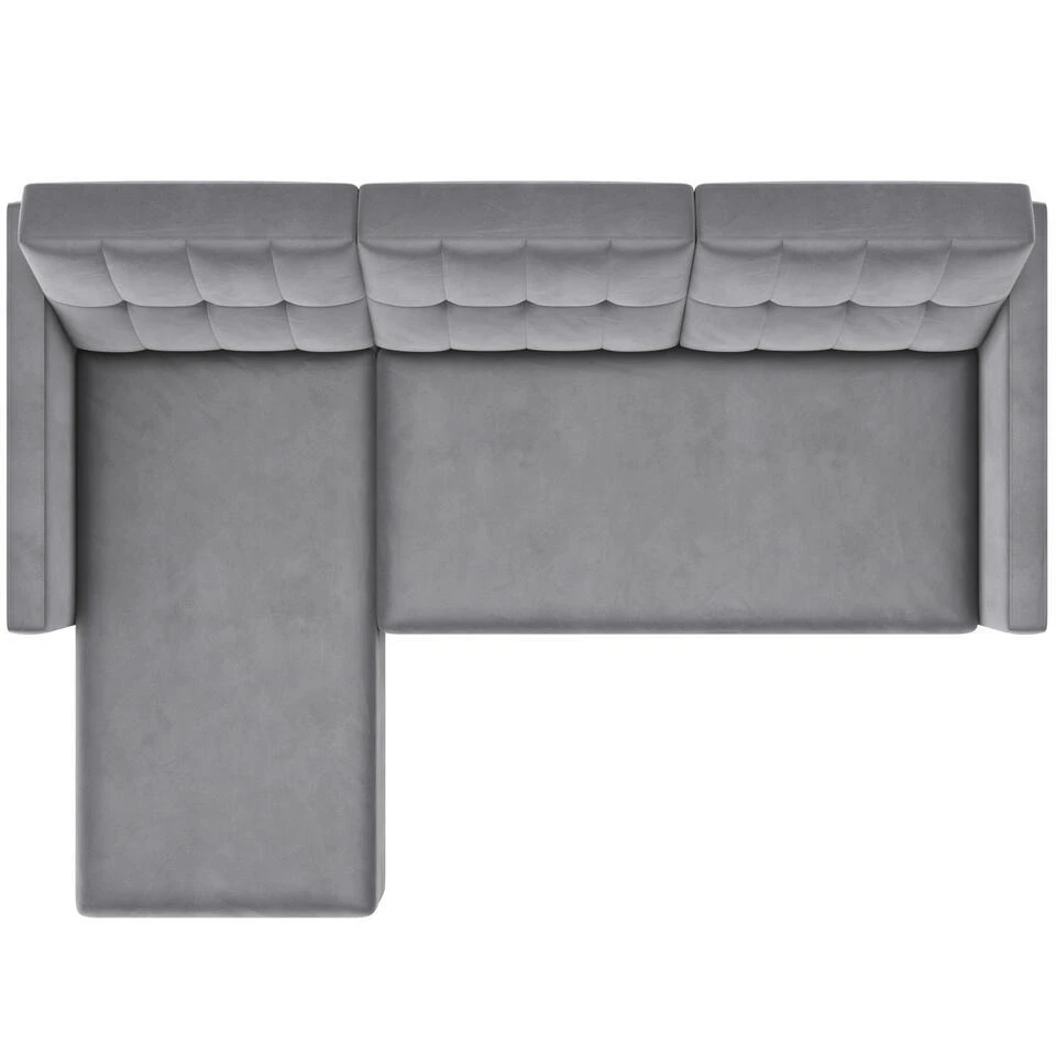 Hartford - 3-zits Slaapbank In Grijs Fluweel 8 Hartford - 3-zits Slaapbank In Grijs Fluweel - Afbeelding 8