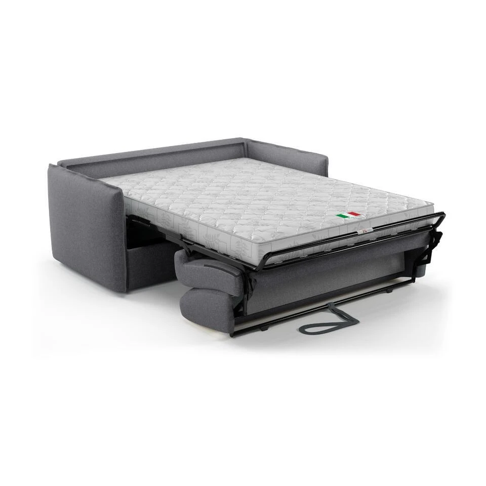 CALICOSY - Slaapbank MIRA - Grijs - 90x185x104 Cm 4 CALICOSY - Slaapbank MIRA - Grijs - 90x185x104 Cm - Afbeelding 4