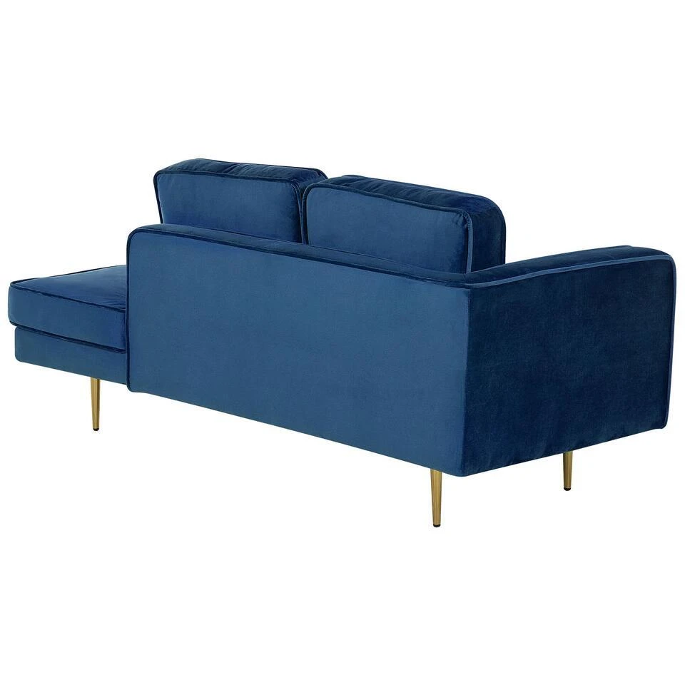 MIRAMAS - Chaise Longue - Blauw - Linkerzijde - Fluweel 5 MIRAMAS - Chaise Longue - Blauw - Linkerzijde - Fluweel - Afbeelding 5