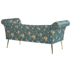 NANTILLY - Chaise Longue - Blauw - Symmetrisch - Fluweel -Leenbakker Winkel a54b09d8ba7a415d8620f1786b4a5f67