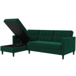 Hartford - 3-zits Hoekslaapbank In Donkergroen Stof -Leenbakker Winkel a79a03f6aadc488ba07d9883c6ac7e7d