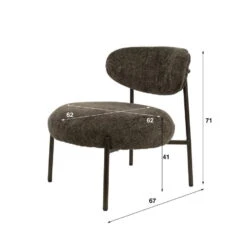 Fauteuil Bruin Stof - Zithoogte 41cm - Round -Leenbakker Winkel a86369fb1c234acfa7ea6aea394b653c