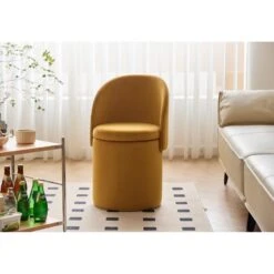 Poef Met Rugleuning En Opbergruimte In Geel Fluweel. -Leenbakker Winkel ab4c3323ffe84de89e22a74c5dfcebf3