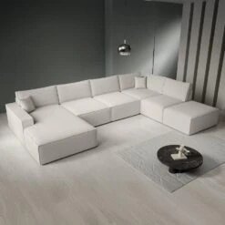 Meubella - Manolo - Hoekbank 5-zits Met Chaise Longue - Stof Beige - Links 10 Meubella - Manolo - Hoekbank 5-zits Met Chaise Longue - Stof Beige - Links -Leenbakker Winkel abecbc555d174c8fad8b1ac5e893d5df