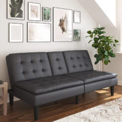 Maine - 3-zits Slaapbank In Grijs Kunstleer -Leenbakker Winkel ac81d1397b594f7da0be8f112cc58be5