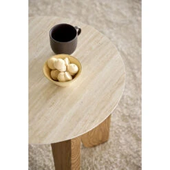 Bijzettafel Travertinlook Rond - 50x50x50cm - Derk -Leenbakker Winkel ae0f7e69829c408d9a9f5c381903d16b