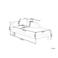 LE CRAU - Chaise Longue - Blauw - Linkerzijde - Fluweel -Leenbakker Winkel af9392080ebe4a978f852b20aac693ac
