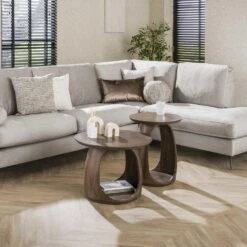 Bijzettafel Bruin Hout - 60x60x46cm - Art Solid -Leenbakker Winkel b158fbff40204447b201e0c66c4279a3