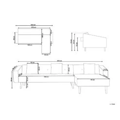 VADSO - Hoekslaapbank - Gebroken Wit - Linkszijdig - Bouclé -Leenbakker Winkel b4d661236831493f94054710429d3cd0