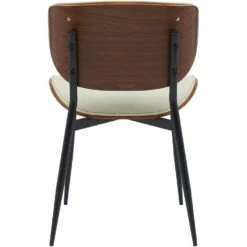 CLP Eetkamerstoel Enid Kunstleer - Walnoot/creme -Leenbakker Winkel b515a9e1beff4523bb2062cc6945f278