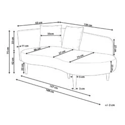 CHAUMONT - Chaise Longue - Lichtgrijs - Linkerzijde - Fluweel -Leenbakker Winkel b672e3745f714a5e9bb2cbf46ec831ef 1