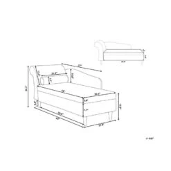 LUIRO - Chaise Longue - Blauw - Linkerzijde - Fluweel -Leenbakker Winkel b6cd96d034eb438294c6ad9200069eb7