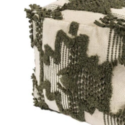 Hoyz Collection - Poef P611 Groen/grijs - 45x25x45 -Leenbakker Winkel b711b240d544424da6d8ff960584d738