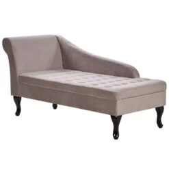 PESSAC - Chaise Longue - Taupe - Linkerzijde - Fluweel -Leenbakker Winkel b721def2aef442a788484bb3a5dbeaae