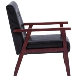 VidaXL Fauteuil Kunstleer Zwart -Leenbakker Winkel b86b303c22a649d7bf7b1eeb12f5544e