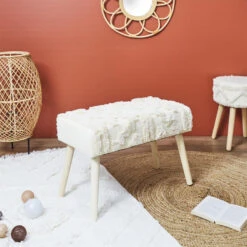 Home Deco Factory Bijzet Krukje Berber Mirage - Hout - 60 X 40 Cm -Leenbakker Winkel b8a3602d4a284ce197e97474b614c847