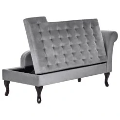 PESSAC - Chaise Longue - Lichtgrijs - Rechterzijde - Fluweel -Leenbakker Winkel bbffa3380063472fb46e5ee58cf3bd4f