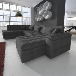 Meubella - Hoekbank Nicoreta - Grijs - Stof - Rechts -Leenbakker Winkel bc13b073bd6d4ace9c64c21f8a3eb538
