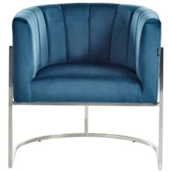 LARVIK - Fauteuil - Blauw - Fluweel -Leenbakker Winkel bc1530cce04247259a6d4e383b6b1f8d
