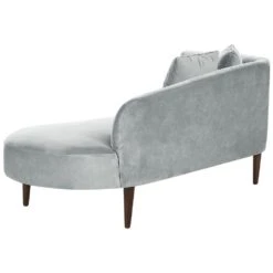 CHAUMONT - Chaise Longue - Lichtgrijs - Linkerzijde - Fluweel -Leenbakker Winkel bccbb0387e7443f8a64b5d66547a0860
