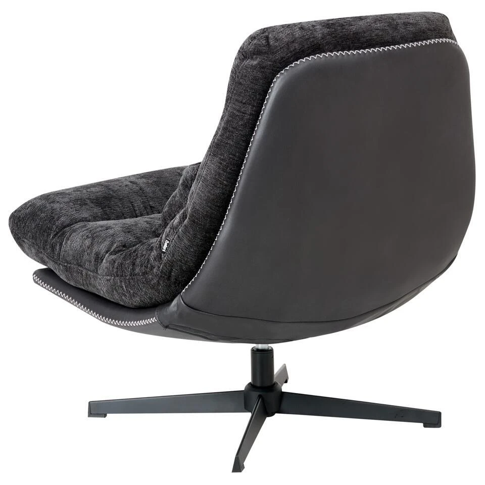 TOVIK - Fauteuil - Zwart - Stof 7 TOVIK - Fauteuil - Zwart - Stof - Afbeelding 7