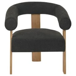 ILBRO - Fauteuil - Zwart/Donkerbruin - Bouclé -Leenbakker Winkel bdba1642fba648cabec7e2e9b78755db