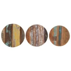 VidaXL - Set Van 3 Ronde Nesttafels - Massief Gerecycled Hout 16 VidaXL - Set Van 3 Ronde Nesttafels - Massief Gerecycled Hout -Leenbakker Winkel bed4221410f34f8faf388289d42e74ae