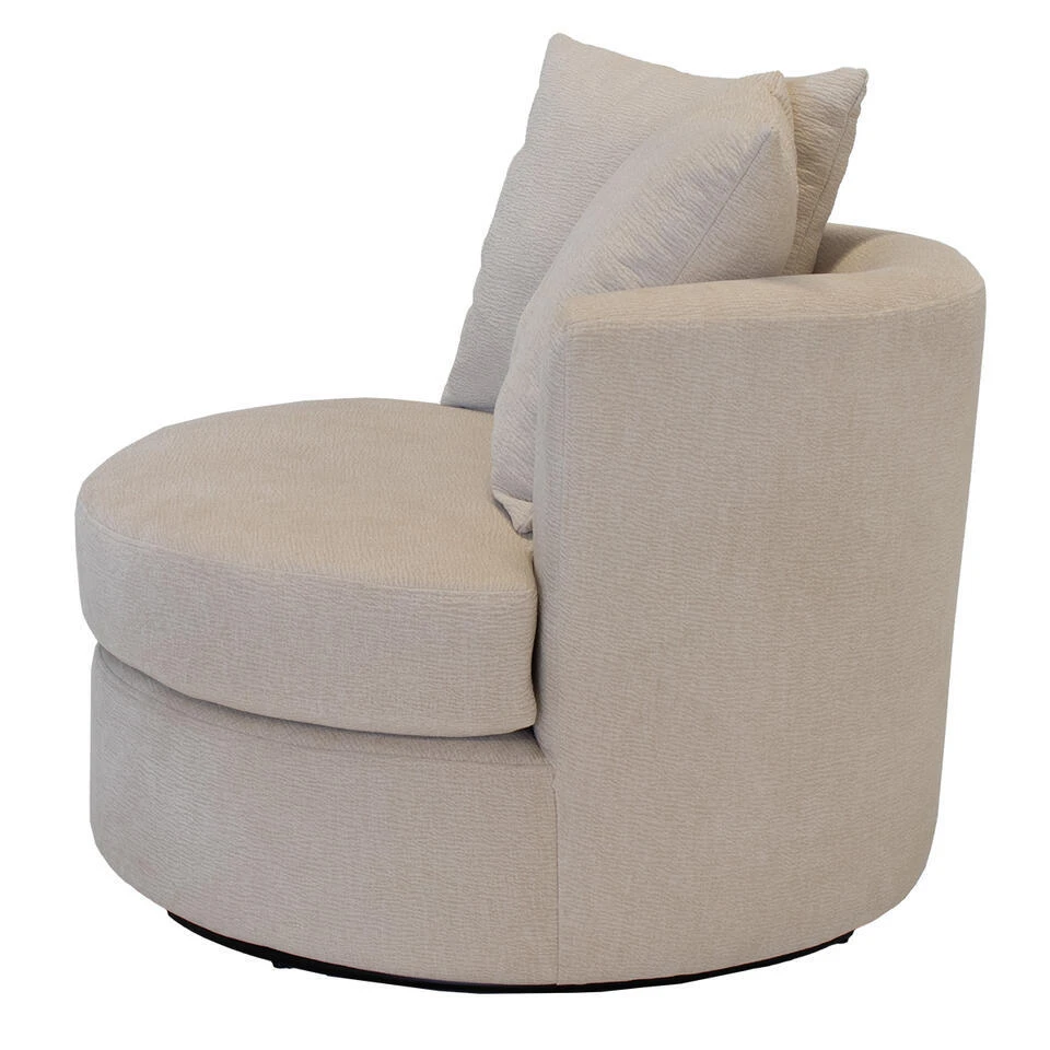 Fauteuil Beige Stof - Zithoogte 45cm - Thony Luxe 5 Fauteuil Beige Stof - Zithoogte 45cm - Thony Luxe - Afbeelding 5