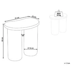 INGLIS - Bijzettafel - Wit - MDF -Leenbakker Winkel bf78f851b28648ca89b6b53773fb18b1