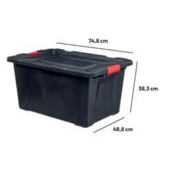 5Five Opbergbox/opbergkrat - 100 Liter - Zwart - Kunststof -Leenbakker Winkel c052223ea33f43b58cdb7ce8d3e9a944