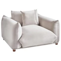 LUVOS - Fauteuil - Taupe - Fluweel -Leenbakker Winkel c06e2cf9968044c380acbce05d9a63a6