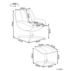 LIA - Fauteuil Met Hocker - Beige - Fluweel -Leenbakker Winkel c0b25f165a804cae92e8c9c61212fe9d