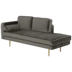 MIRAMAS - Chaise Longue - Grijs - Linkerzijde - Fluweel 12 MIRAMAS - Chaise Longue - Grijs - Linkerzijde - Fluweel -Leenbakker Winkel c134bbc405794d65821262a61bb1ad7d