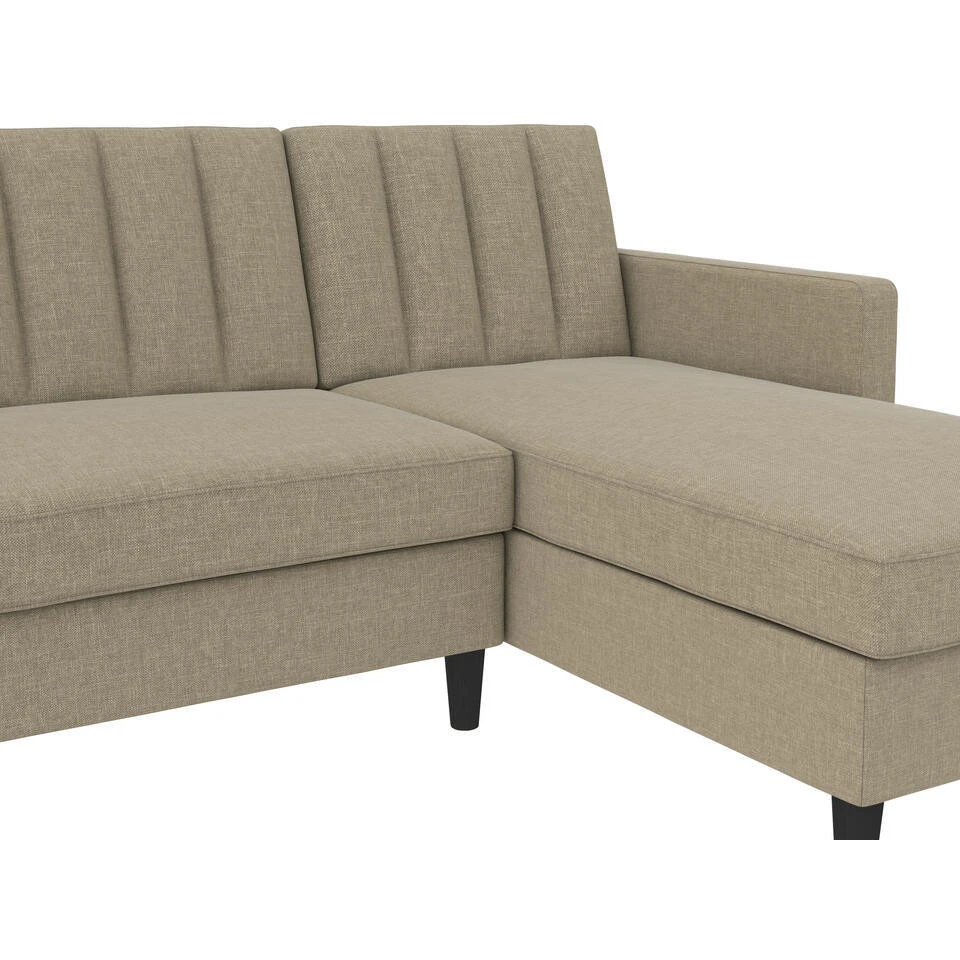 Celine - 3-zits Hoekslaapbank In Cappuccino Stof 4 Celine - 3-zits Hoekslaapbank In Cappuccino Stof - Afbeelding 4