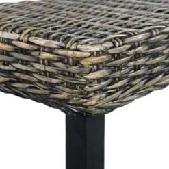 VidaXL Bankje 110 Cm Natuurlijk Kubu Rattan En Massief Mangohout Zwart -Leenbakker Winkel c35e2be6c6ee43a79efff5d45ad43aad