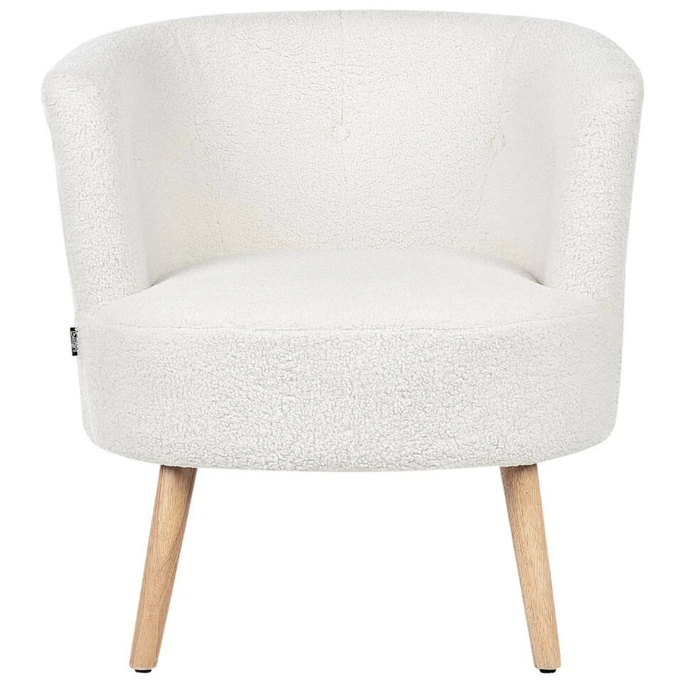 ODENZEN - Fauteuil - Wit - Bouclé 6 ODENZEN - Fauteuil - Wit - Bouclé - Afbeelding 6