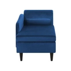 LUIRO - Chaise Longue - Blauw - Rechterzijde - Fluweel -Leenbakker Winkel c52ee2438fb9425789cf3c0e4921d83c