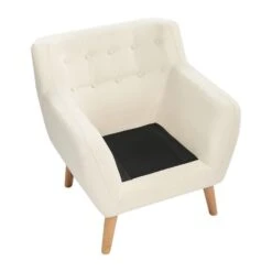 MOTALA - Chesterfield Fauteuil - Lichtbeige - Polyester 16 MOTALA - Chesterfield Fauteuil - Lichtbeige - Polyester -Leenbakker Winkel c5372696330541ff983ae4743364d639