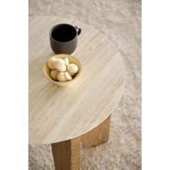 Bijzettafel Travertinlook Rond - 50x50x50cm - Derk -Leenbakker Winkel c54b4c5a2ae6411c94f6b4bb7863a938